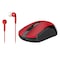 Genius Bluetooth Mouse With Wired In-Ear Headphones MH-8100 Red
