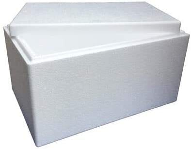 ALSAQER-Thermocoal Ice Box-(25Litre-10KG)Thermocoal Cool Box-Thermo Keeper Container, Expanded Polystyrene Cooler, Fishing Ice Box
