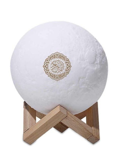 Generic LED Touch Moon Lamp Quran Bluetooth Speaker White