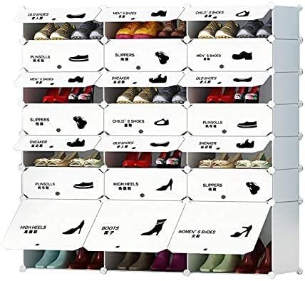 ALISSA Shoe Sandal Arranging Rack Shoe Rack White Shoe Storage Box Rack for Shoes H 122 cm x W 140 cm x D 37(Assemble Needed)