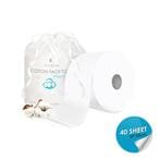 Buy ALISSA-Reusable Disposable Tissue Face Cleaning Towel Portable Tissue Packs Cotton Make-up Remover 40pcs Sheets/Roll (Pack of 2) in UAE