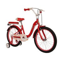 Mogoo Joy Kids Road Bike With Basket for 7-10 Years Old Girls, Adjustable Seat, Handbrake, Mudguards, Reflectors, Rear Seat, Gift for Kids, 20 Inch Bicycle With Training Wheels - Dark Pink