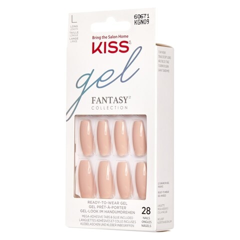 Kiss Gel Fantasy Collection False Nails Kgn09 Pink 28 PCS