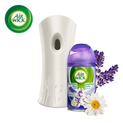 Air Wick Freshmatic Autospray Refill, Lavender &amp; Chamomile, Eliminates Bad Odour like Cat Litter Smell, 250 ml 