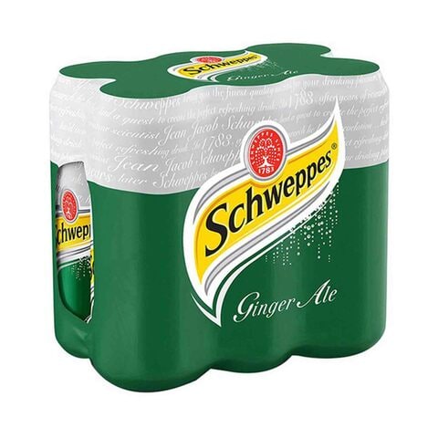 Schweppes Ginger Ale Carbonated Soft Drink 250ml Pack of 6