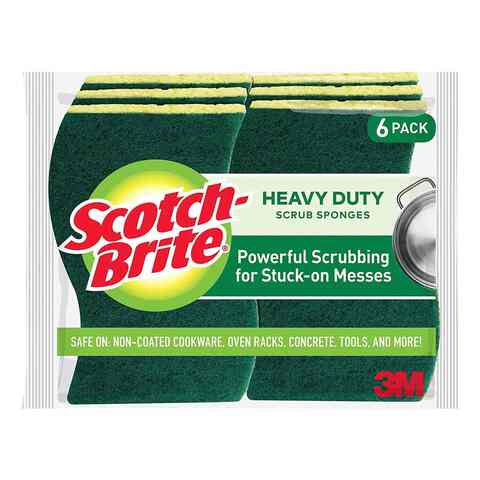 Scotch-Brite Heavy Duty Scrub Sponges 6 PCS