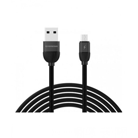 Riversong Micro USB 2.4A Fast Charging Cable Beta Black