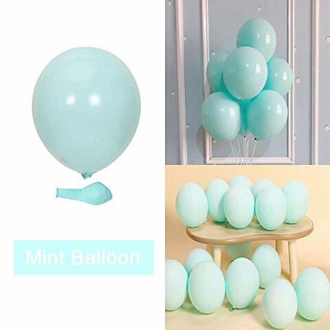 Buy GRAND SHOP 50812 Pastel Colored Balloons, Pastel Party Decorations,  Macaron Birthday Decorations for Girls, Pastel Baby Shower Decorations, Pastel  Birthday Balloons Mint Color Pack of 50 Pcs Online - Shop Home