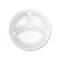 Fun Everyday Disposable 3-Compartment Plate White 10inch Pack of 25