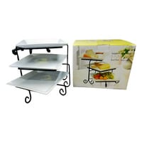 Chamdol 3 Tiered Buffet Server With Stand White