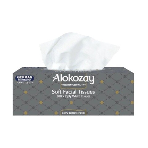 Alokozay Soft Facial Tissue 2 Ply 200 Sheets Pack of 5