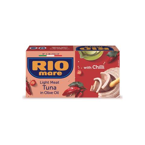 Rio Mare Light Meat Tuna in Olive Oil with Garlic &amp; Chili 160gx2