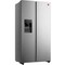 Hoover Side By Side Refrigerator HSB-H508-WS 508l With Water Dispenser Silver