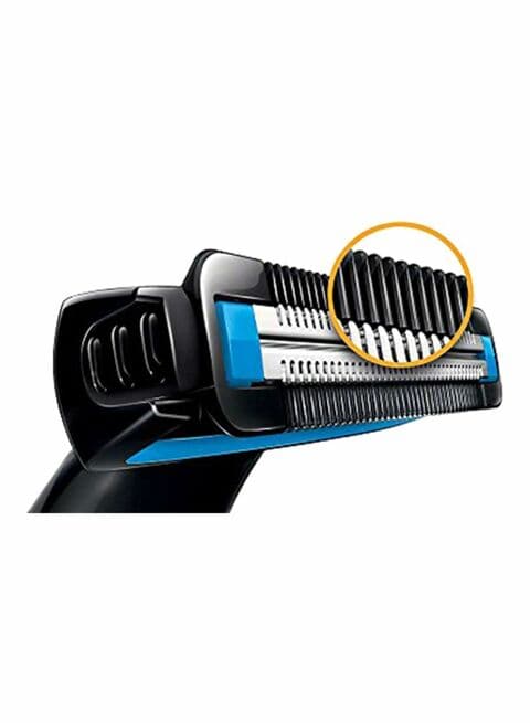 Philips - Battery Operated Body Groomer Black/Blue