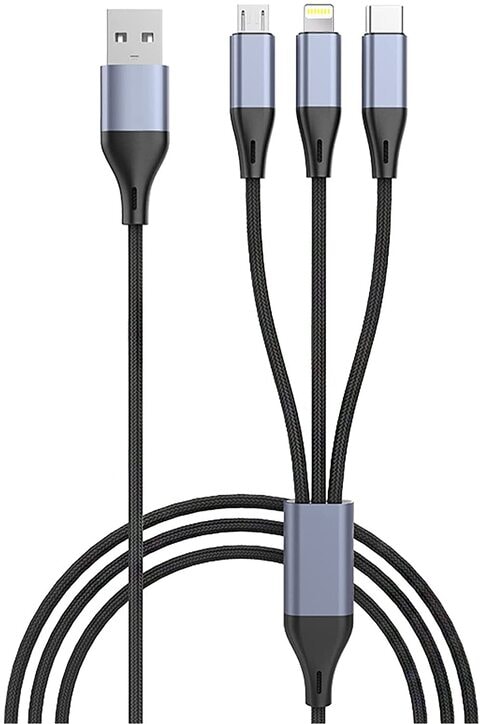 Buy SKY-TOUCH Multi Charger Cable, USB Charging Cable 3 in 1 Phone Charger  Cable 5A Quick Charger Braided Nylon with iPhone/Type C/Micro USB Connector  for Phones Tablets and More Online - Shop