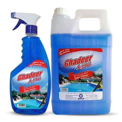 Ghadeer glass cleaner 4 L + 650 ml 