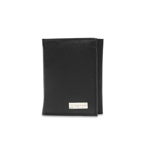 Inahom Tri-Fold Organised Wallet Flat Nappa Genuine and Smooth Leather Upper IM2021XDA0005-001-Black
