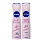 Buy NIVEA Antiperspirant Spray for WoMen  Pearl  Beauty Pearl Extracts 150ml Pack of 2 in UAE