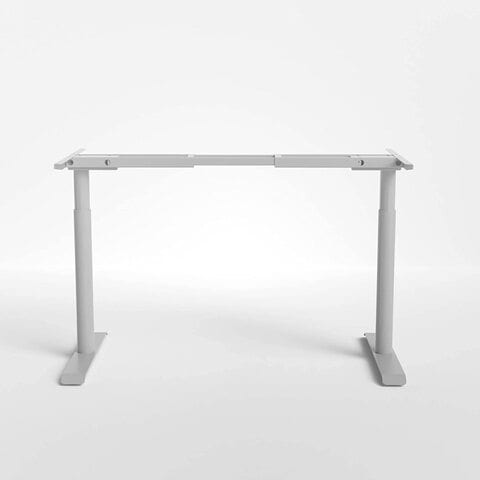 Navodesk Basic Desk Frame , Manual Height Adjustable Desk Frame, Underframe For Table Top, Pin Type, Grey