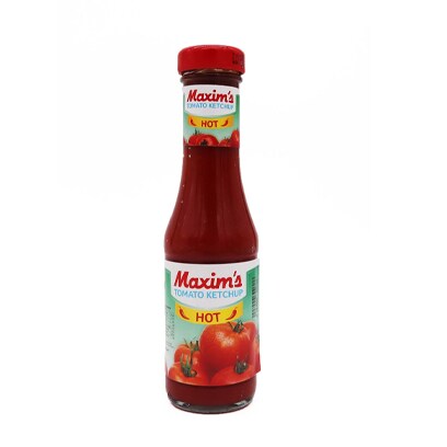 Buy Maxims Ketchup Hot Glass 340GR Online - Shop Food Cupboard on