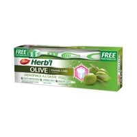 Dabur Herbal Enamel Care Olive Toothpaste 150g With Toothbrush Green