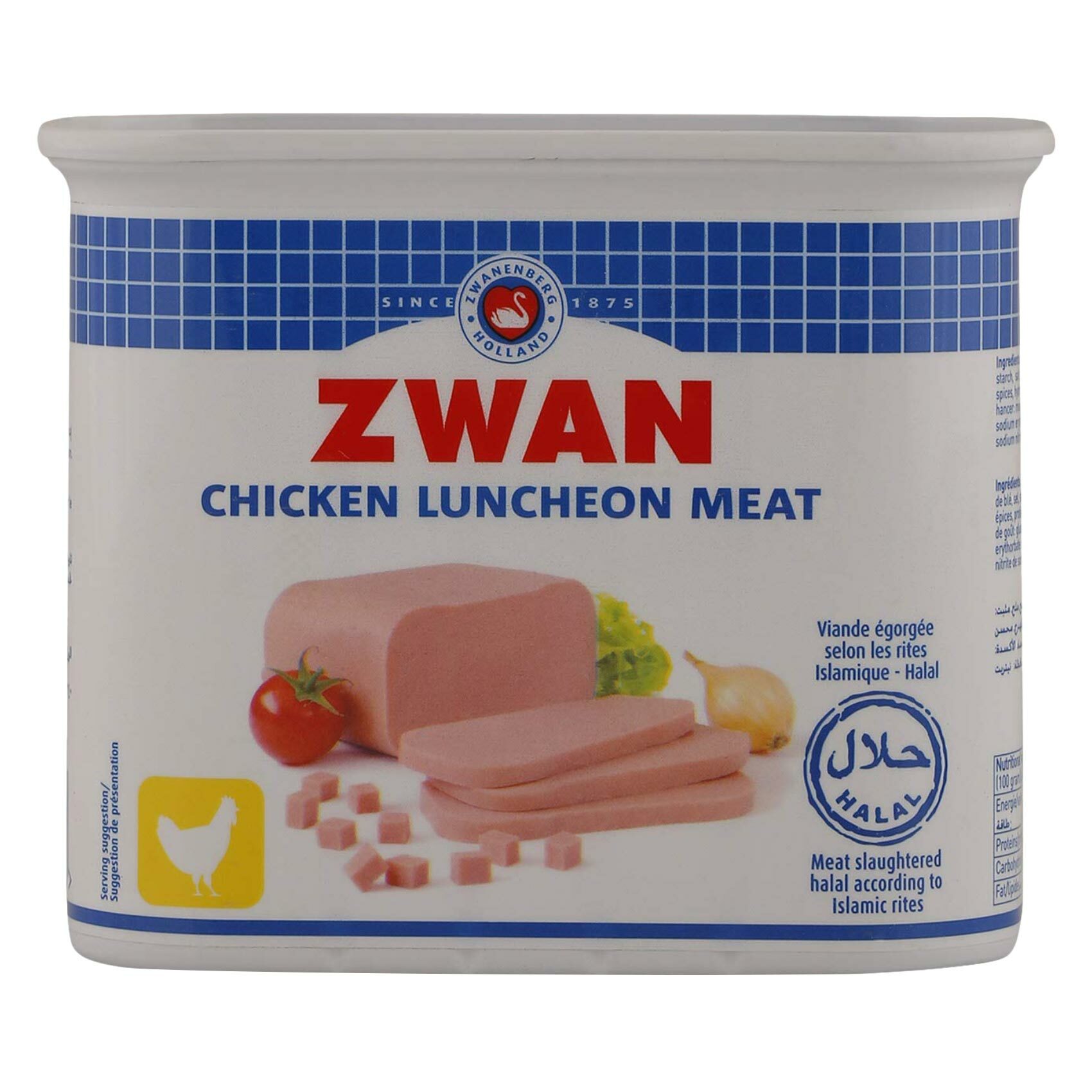 Buy Zwan Chicken Luncheon Meat 340g Online Shop Food Cupboard on