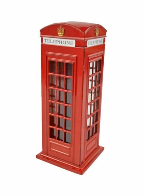 Cytheria Metal Telephone Booth Piggy Bank
