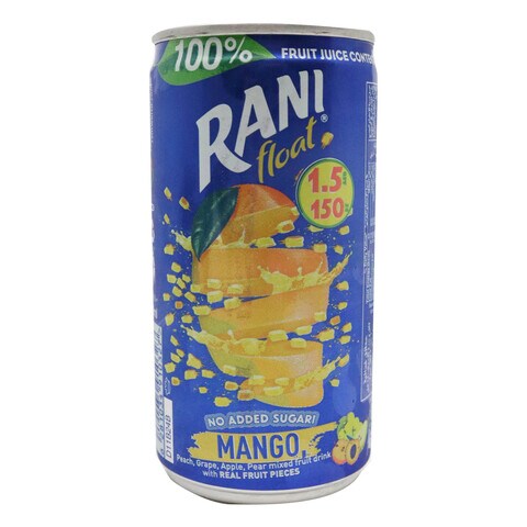 Rani Float Mango Can No Added Sugar 100% Fruit Juice 180ml