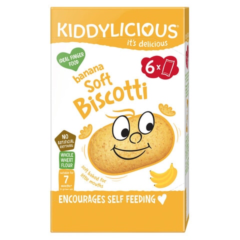 Kiddylicious Banana Soft Biscotti 20g Pack of 6