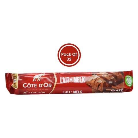 Buy Cote D'Or Milk Chocolate 47G X Pack Of 32 Online - Shop Food Cupboard  on Carrefour Lebanon