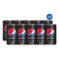 Pepsi Zero Sugar Refreshing Carbonated Beverage Cans 155ml Pack of 10