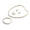 Tanos - Fashion Gold Plated Set (Necklace/Earring/Ring/Bracelet) V Shape w/ Immitation Swarovski