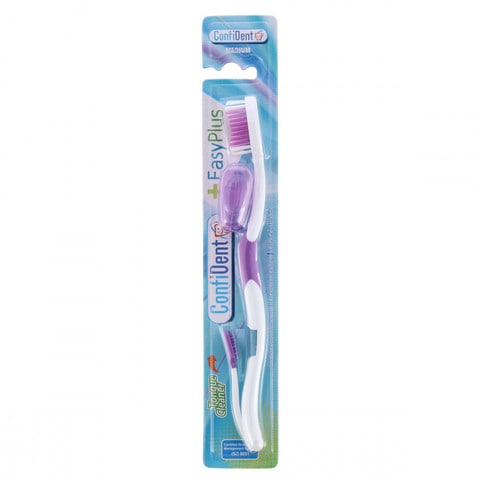 Confident Medium Tooth Brush Purple