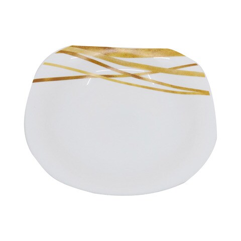 Buy La Opala Square Gold Soup Plate White 22.5cm Online - Shop Home ...