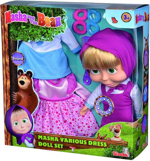 Buy Masha Doll With 2 Extra Dresses 30cm 109301082 Online - Shop Toys ...