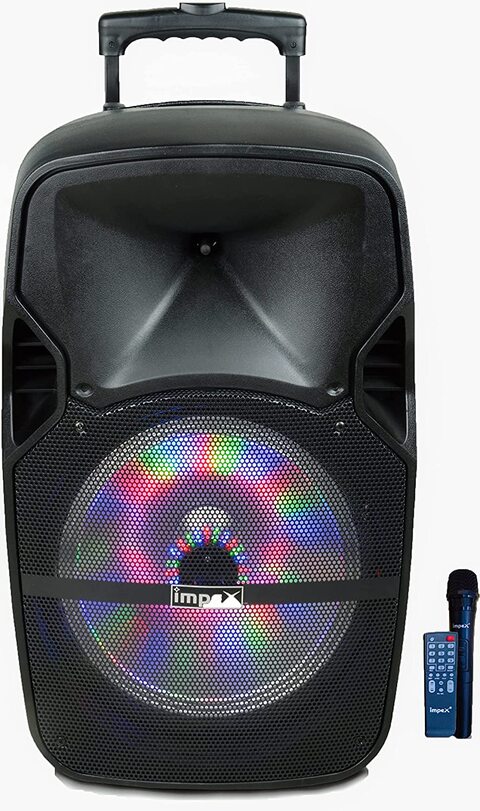 Impex St 80A 55W Rechargeable 2.0 Multimedia Trolley Speaker System With Wireless Connectivity USB/SD/Fm Function Wireless Mic LED Light