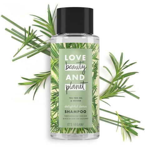 Love Beauty And Planet Shampoo Delightful Detox Tea Tree Oil And Vetiver 400ml