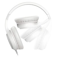 Motorola Moto XT120 Over-Ear Wired Headphones With Mic Titanium White