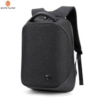 Arctic Hunter Semi Hard Durable Polyester Travel Backpack 15.6 Inch TSA Friendly Open with Built in USB Port B00193 Black