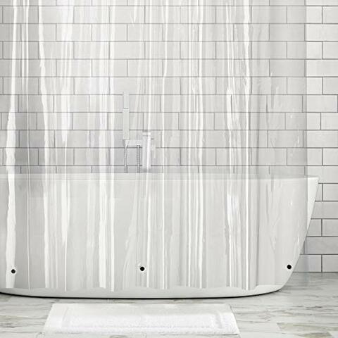 Guage Vinyl Shower Curtain Liner, Mold Mildew Resistant Shower Curtain