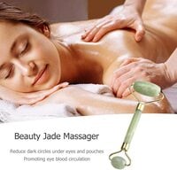 Generic Sturdcelle - Facial Massager, Natural Facial Beauty Massage Tool Jade Roller Lifting Face Thin Relax Massager Anti-Wrinkle Skin Care(Green &amp; Gold)