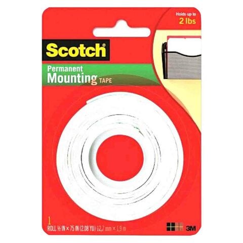 Scotch Permanent Mounting Tape White