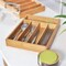 Lihan - Bamboo Cutlery Tray Drawer Spoon And Fork Candy Keeper Brown 5X26X36Centimeter