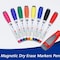 JMD Magnetic Dry Erase Markers, Medium Point 8 Assorted Colors Low Odor Markers Pen with Erasers for Kids Teacher Supplies Writing on Whiteboards, Dry-Erase Boards, Mirrors, Windows, White Boards
