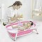 Non-slip Portable Foldable Infant Bath Tub Shower Sink Baby Bathtub Baby Shower (Blue)