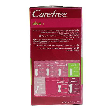 Carefree Panty Liners, Cotton, Aloe, Pack of 30