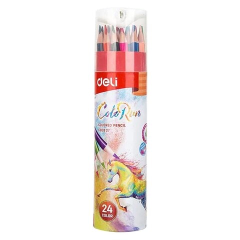 Deli ColoRun Coloured Pencil in Tube Multicolour 24 PCS