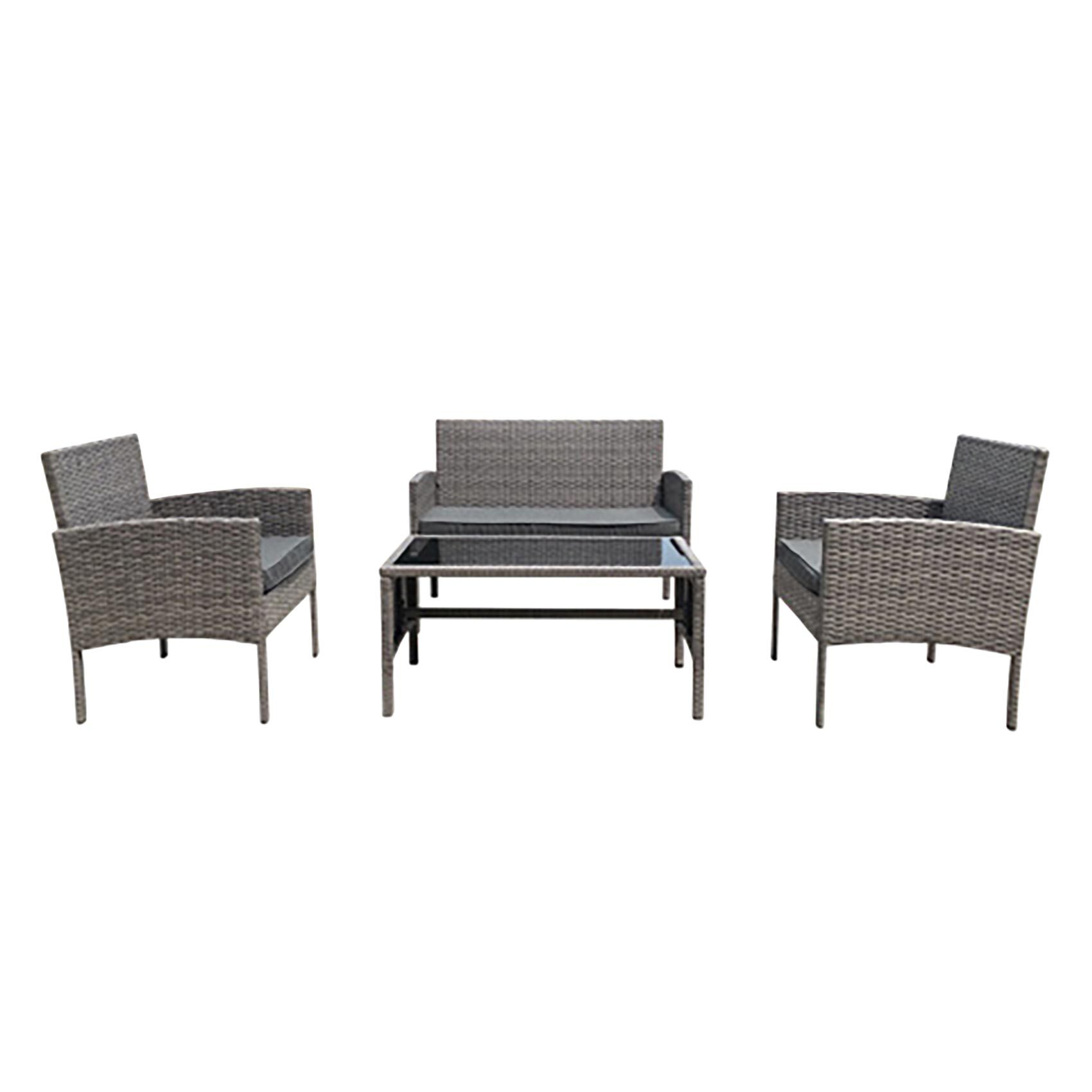 Argos home lucia 4 discount seater rattan effect sofa set