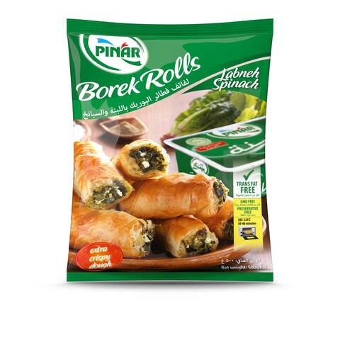 Pinar Borek Rolls With Labneh And Spinach Pack 500g