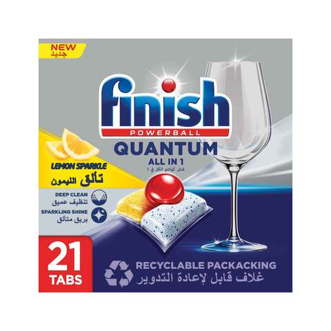 Finish® Ultimate All in One Dishwasher Tablets 18 Lemon Sparkle